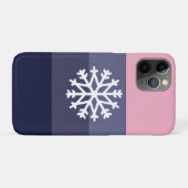 Moderner Holiday Snowflake Lila rosa Farbblock Case-Mate iPhone Hülle (Rückseite (Horizontal))