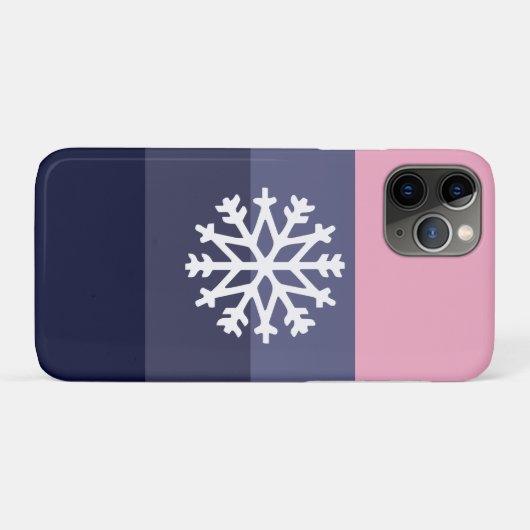 Moderner Holiday Snowflake Lila rosa Farbblock Case-Mate iPhone Hülle (Rückseite (Horizontal))