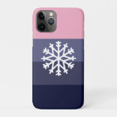 Moderner Holiday Snowflake Lila rosa Farbblock Case-Mate iPhone Hülle (Rückseite)