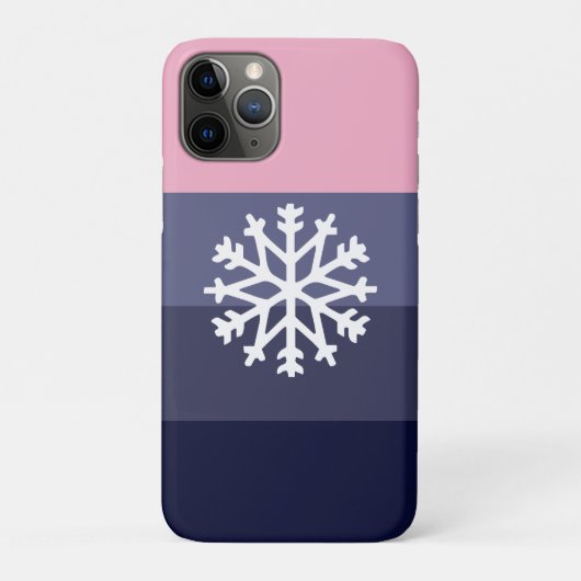 Moderner Holiday Snowflake Lila rosa Farbblock Case-Mate iPhone Hülle (Rückseite)