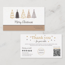 Moderner Holiday Social QR Code, vielen Dank für I Visitenkarte