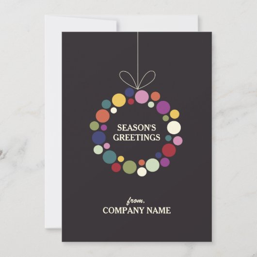 Moderner Holiday Wreath Corporate Weihnachten (Vorderseite)