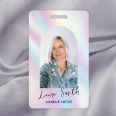 Moderner Holografischer Ästhetik Foto Beauty Salon Ausweis