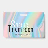 Moderner holografischer flüssiger Marmor Ausweis (Rückseite)