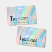 Moderner holografischer flüssiger Marmor Ausweis (Vorder- & Rückseite)