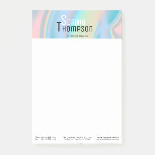 Moderner holografischer flüssiger Marmor Post-it Klebezettel