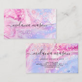 Moderner holografischer Glitzer Makeup Artist Girl Visitenkarte (Vorne/Hinten)