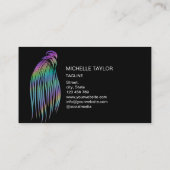 Moderner Holografischer Haarhaarkleider, Braiosen, Visitenkarte (Rückseite)