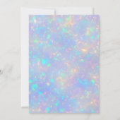 Moderner holografischer Iridescent Neon Sweet 16 Einladung (Rückseite)