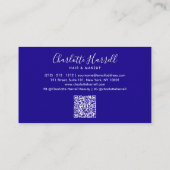 Moderner holografischer irisierender Script QR Cod Visitenkarte (Rückseite)