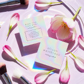 Moderner holografischer Makeup-Künstler vereint Re Quadratische Visitenkarte