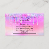 Moderner holografischer Makeup-Künstler vereint Re Visitenkarte (Rückseite)