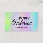 Moderner holografischer Makeup-Künstler vereint Re Visitenkarte (Vorderseite)
