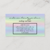 Moderner holografischer Makeup-Künstler vereint Re Visitenkarte (Rückseite)