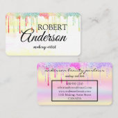 Moderner holografischer Makeup-Künstler vereint Re Visitenkarte (Vorne/Hinten)