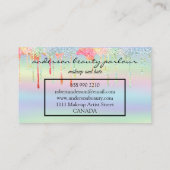 Moderner holografischer Makeup-Künstler vereint Re Visitenkarte (Rückseite)