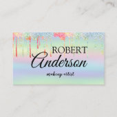 Moderner holografischer Makeup-Künstler vereint Re Visitenkarte (Vorderseite)