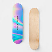Moderner holografischer Name Japanischer Wave Skateboard (Vorderseite)