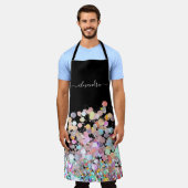 Moderner holografischer Sparkle-Glitzer nach Maß S Schürze (Getragen)