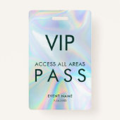Moderner, holografischer VIP All Access Pass Ausweis (Vorderseite)