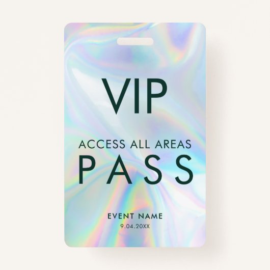 Moderner, holografischer VIP All Access Pass Ausweis (Rückseite)