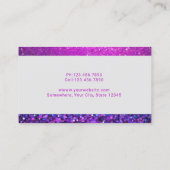Moderner Holographic Glitzer Monogram Script Salon Visitenkarte (Rückseite)