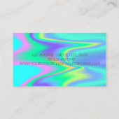 Moderner Holographic Gold Glitzer Headphone DJ Visitenkarte (Rückseite)