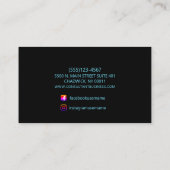 Moderner Holographic Opal Stone Stilvoll Visitenkarte (Rückseite)