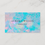 Moderner Holographic Opal Stone Stilvoll Visitenkarte (Vorderseite)