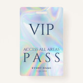 Moderner Holographic VIP All Access Pass Geburtsta Ausweis (Rückseite)