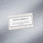 Moderner Holzarbeiter mit grüner Oberfläche Magnetische Visitenkarte (Beispiel)