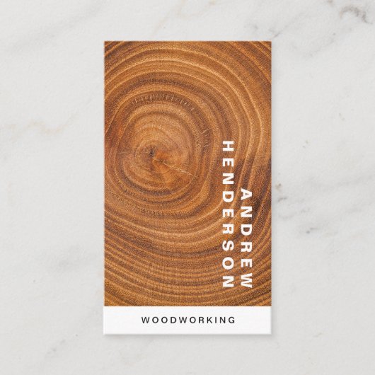 Moderner Holzarbeiterbau Visitenkarte (Vorderseite)