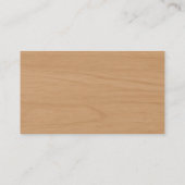 Moderner Holzberater Luxus-Monogramm Visitenkarte (Rückseite)