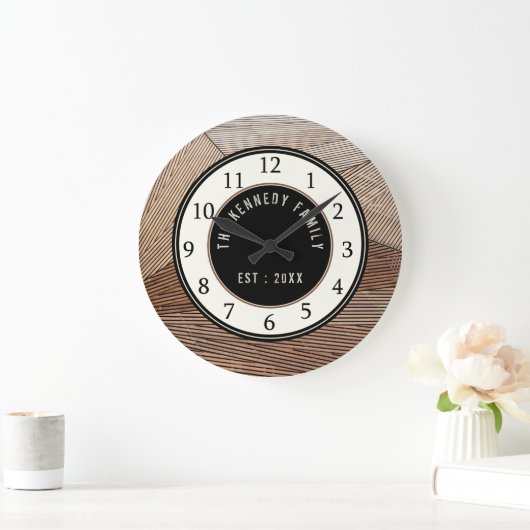 Moderner hölzerner Paletten-Familienname Große Wanduhr (Zuhause)