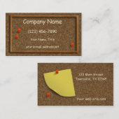 Moderner Holzrahmen aus Korkplatten Visitenkarte (Vorne/Hinten)