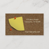 Moderner Holzrahmen aus Korkplatten Visitenkarte (Rückseite)