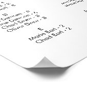 Moderner, horizontaler Alphabetisierungsplan Poster (Ecke)