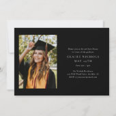 Moderner Horizontaler Foto Abschluss Einladung (Rückseite)