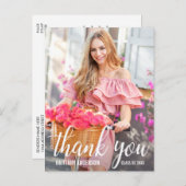 Moderner Hübscher Abschluss Vielen Dank, Graduate Postkarte (Vorne/Hinten)