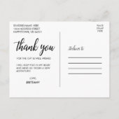 Moderner Hübscher Abschluss Vielen Dank, Graduate Postkarte (Rückseite)