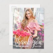 Moderner Hübscher Abschluss Vielen Dank (Leere Bac Postkarte (Vorne/Hinten)