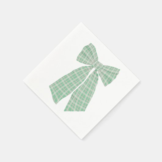 Moderner Hübscher Gingham Romantischer Coquette Bo Serviette (Ecke)