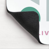 Moderner hübscher Name personalisiert geometrisch Mousepad (Ecke)