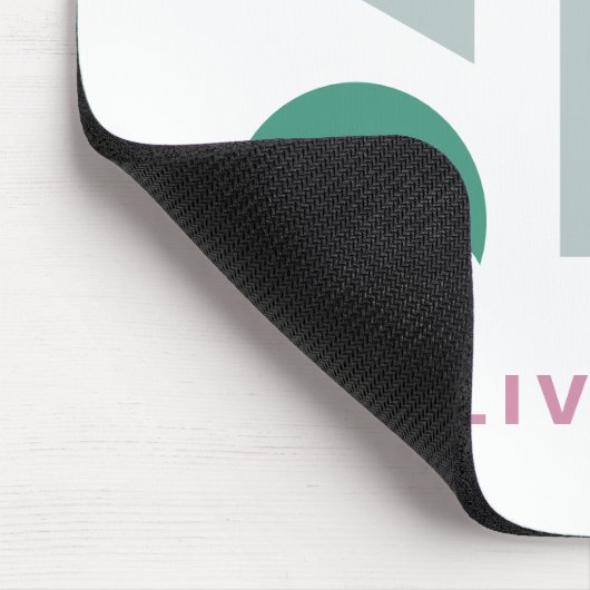 Moderner hübscher Name personalisiert geometrisch Mousepad (Ecke)