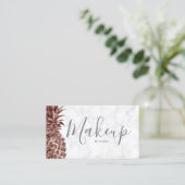 Moderner hübscher Rosengoldananas-Make-upkünstler Visitenkarte (Stehend Vorderseite)