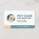 Moderner Hund für Haustiere Visitenkarte (Vorderseite)