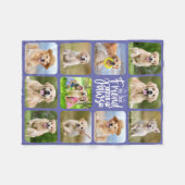 Moderner Hund Lover Bester Freund Pet FotoCollage Fleecedecke (Vorderseite (Horizontal))