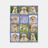 Moderner Hund Lover Bester Freund Pet FotoCollage Fleecedecke (Vorderseite)