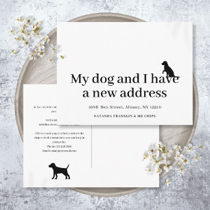 Moderner Hund Neue Adresse Ich Bin Umgezogen Ankündigungspostkarte