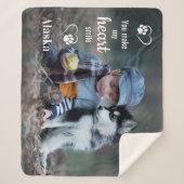 Moderner Hund Personalisiertes Tier-Foto Sherpadecke (Vorderseite)